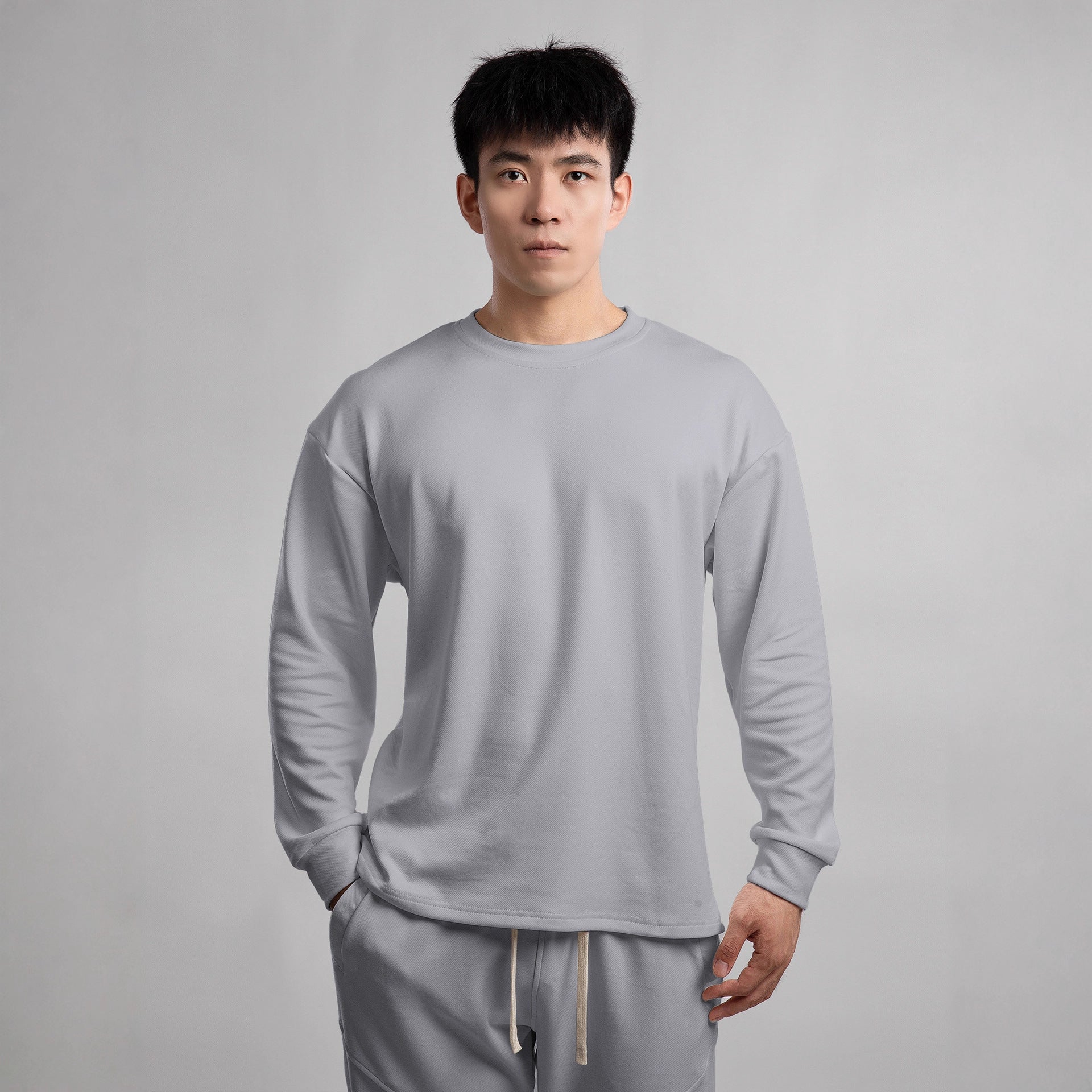 Herren Langarmshirt Weich Lässig Freizeitshirt Bequem - BerlinGlamour