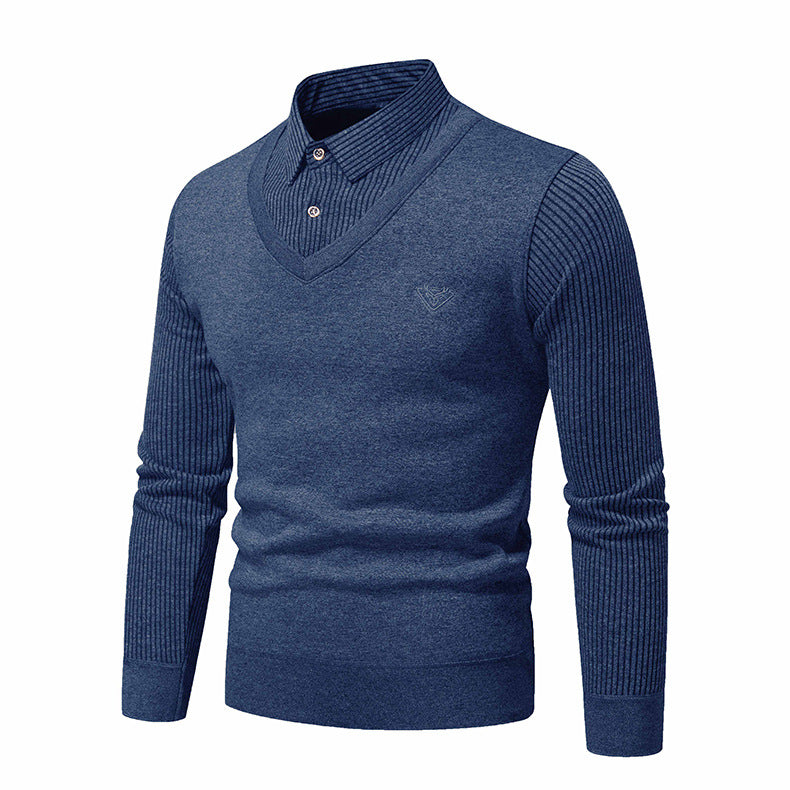 Herren Strickpullover Eleganter V-Ausschnitt Modern