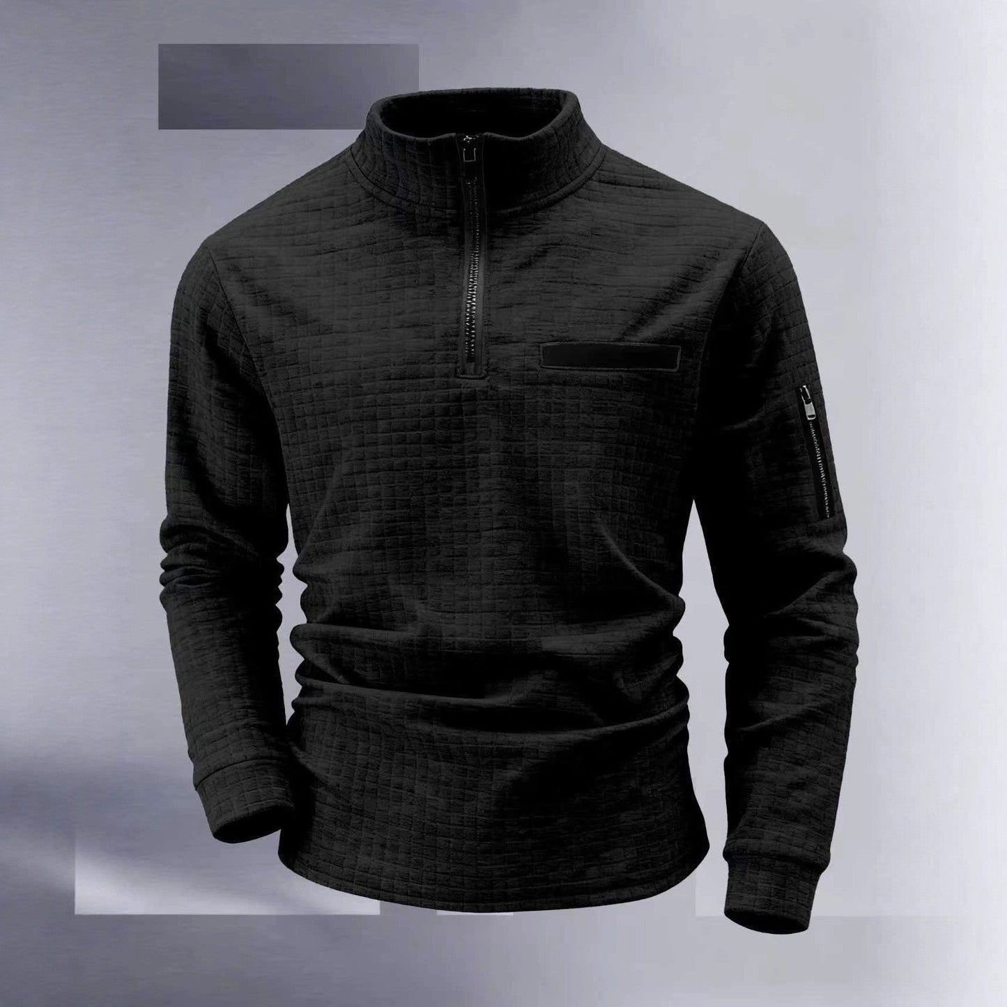 Herren Pullover Stehkragen Modern Glamour Style