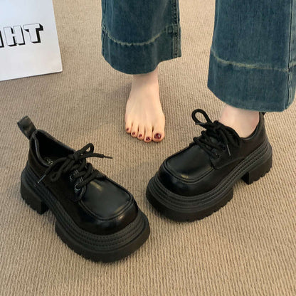 Damen Schnürschuhe Chunky Modisch Robust