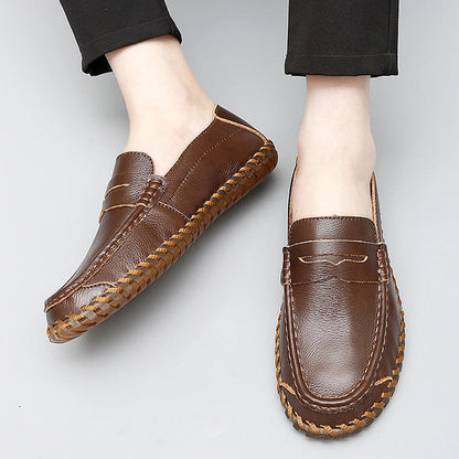 Damen Mokassins Elegante Leder Schuhe Handgenäht