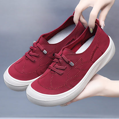 Damen Sneaker Leicht Atmungsaktiv Elastisch Schnürsenkel Sport - BerlinGlamour