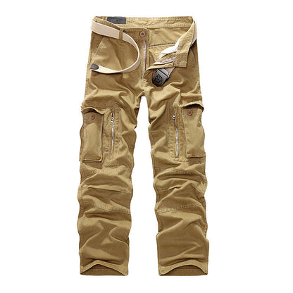 Herren Cargo-Hose Praktisch Reißverschluss Taschen Elastisch