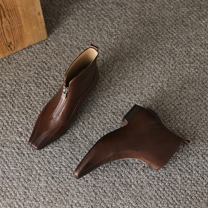 Damen Stiefeletten Elegant Reißverschluss Komfort Schuhe