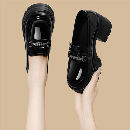 Damen Plateau Schuhe Mit Schnalle Hoch Modisch