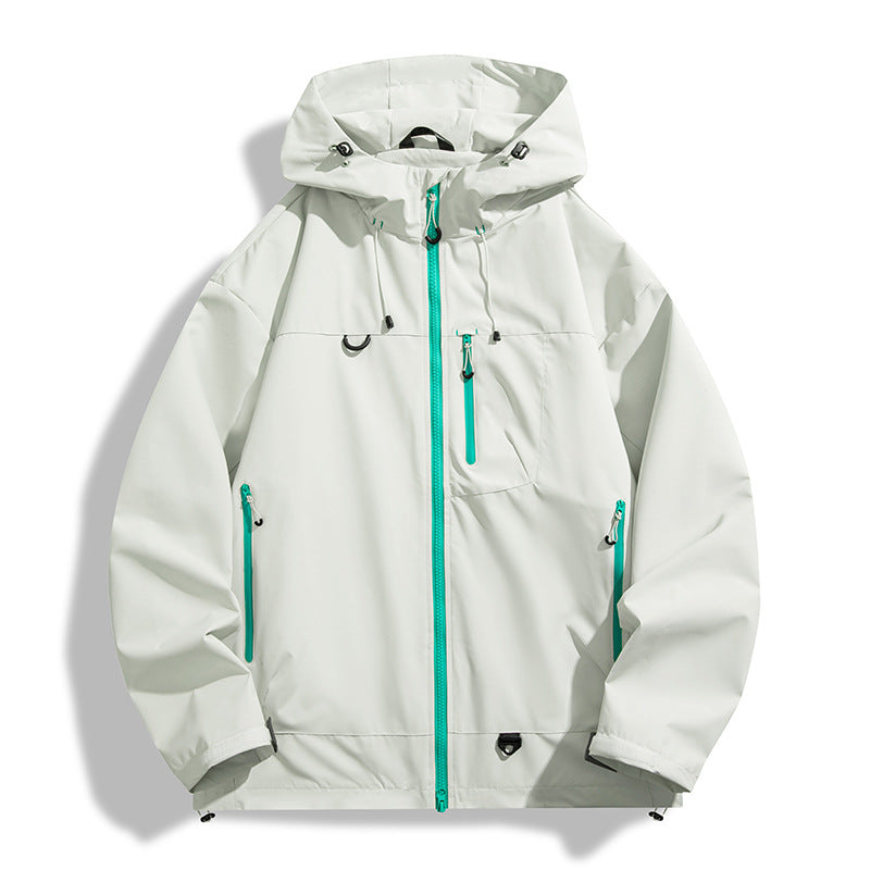 Wasserdichte Herren Outdoor-Jacke mit Kapuze Atmosaktiv