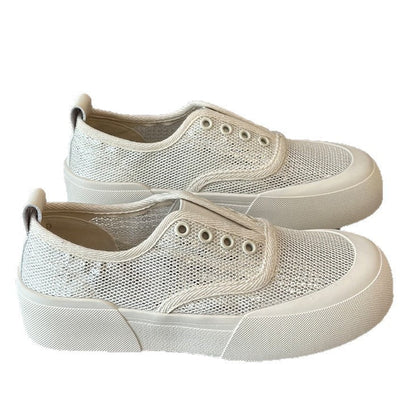 Damen Sneaker Sportlich Atmungsaktiv Plateau Schuhe