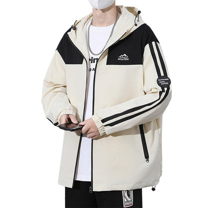 Herren Outdoorjacke Leicht Wasserdicht Winddicht