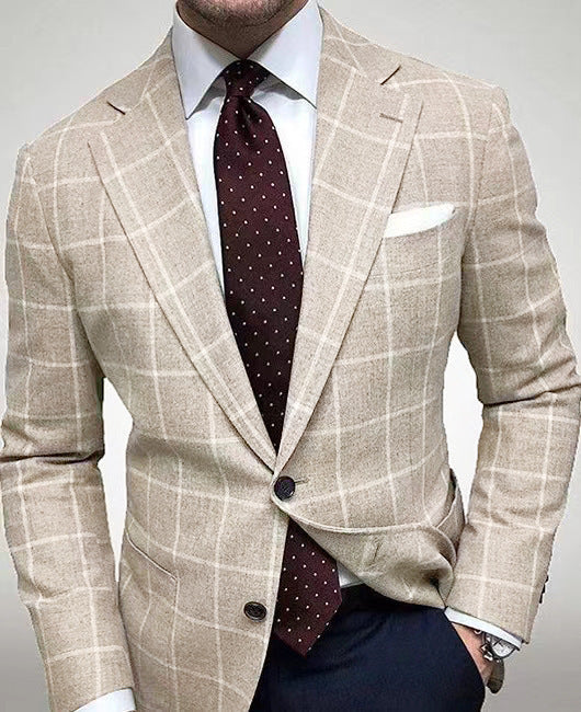 Herren Leinenblazer Slim Fit Elegant Sommer