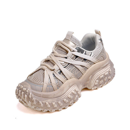 Damen Sneaker Chunky atmungsaktiv rutschfest Schwarz