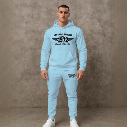 Herren Joggingset Hoodie und Hose Mit Trend Druck Berlin