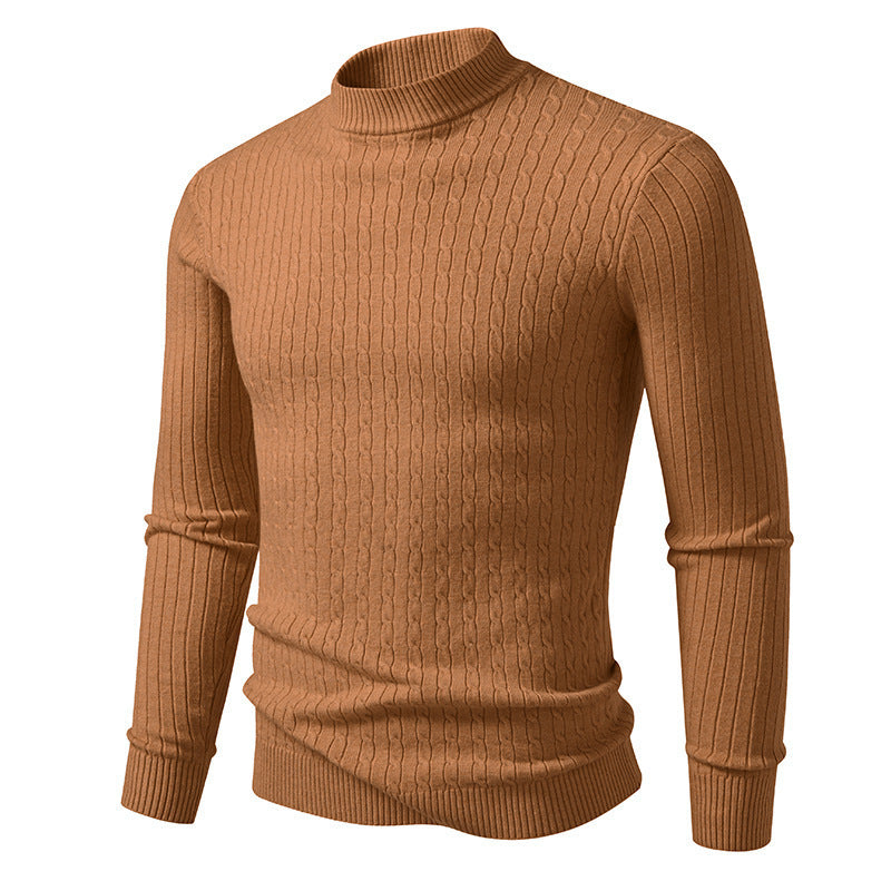 Herren Rollkragenpullover Strukturiert Bequem Warm