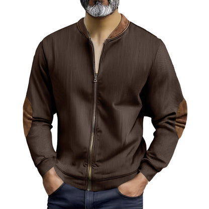 Herren Lederjacke Sportlich Modern mit Akzenten