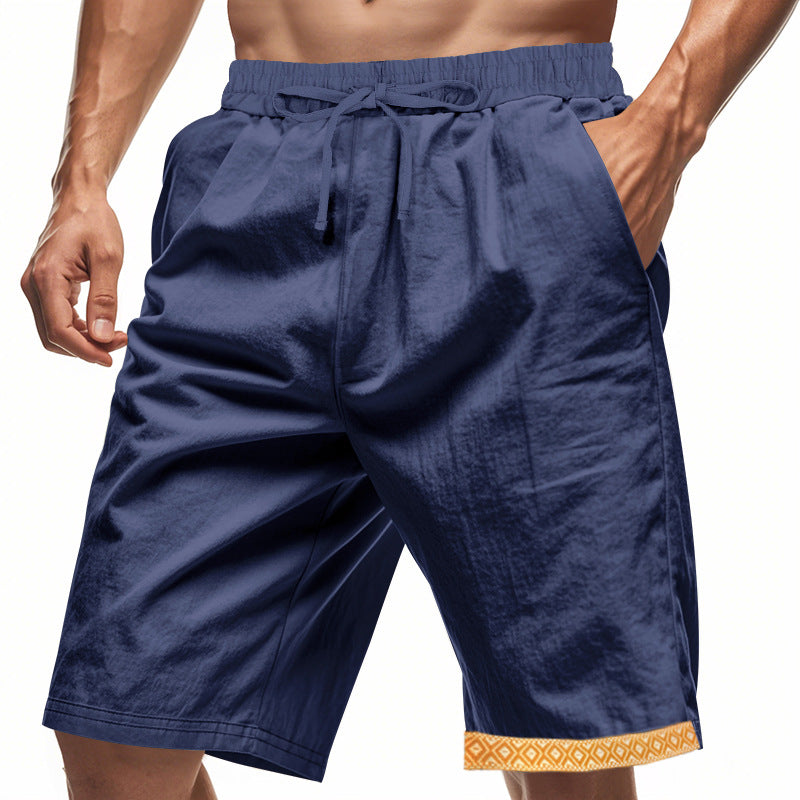 Herren Bermudashorts Bequem Elastisch Mit Kordelzug