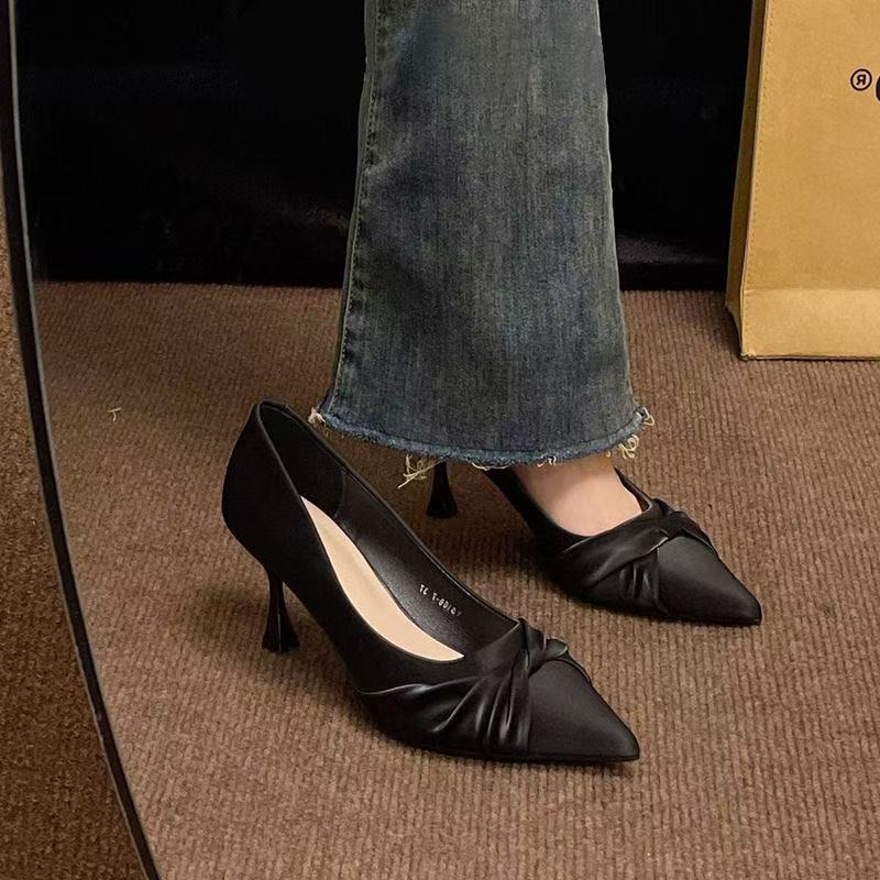 Damen Slingpumps Elegante Schmale Absätze Asymmetrisch