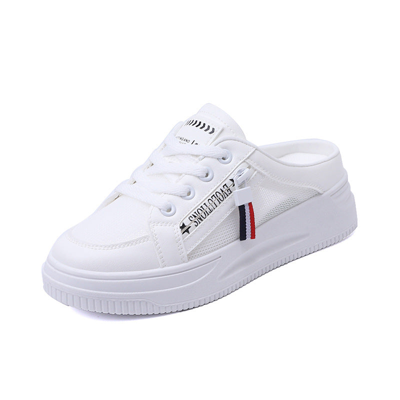 Damen Sneaker Atmungsaktiv Mesh Komfort Laufsohle Schwarz