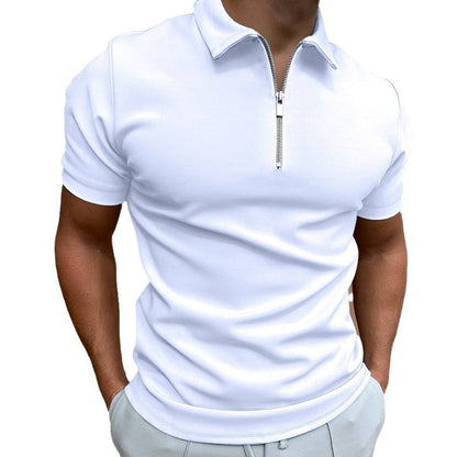 Herren Poloshirt Reißverschluss Modern Sportlich