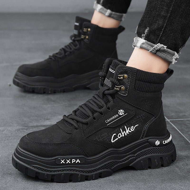 Damen Stiefel High-Top Boots Robust Wasserdicht Mit Gepolsterter Knöchelpartie - BerlinGlamour