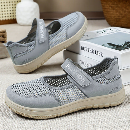 Damen Sneaker Leicht Luftig Klettverschluss Sportlich