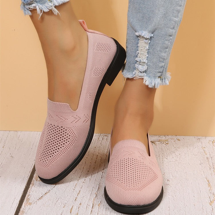 Damen Sneaker Luftig Atmungsaktiv Netzmaterial Weiße Sneakers