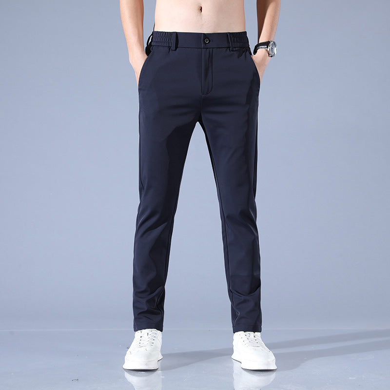Herren Slim Fit Businesshose Elegant Schwarz - BerlinGlamour