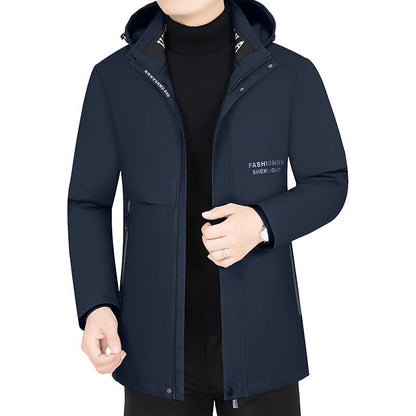 Wasserdichte Herrenjacke Atmungsaktiv mit Kapuze Outdoor