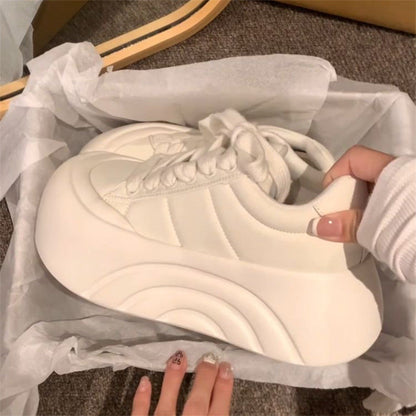 Damen Sneaker Plattform High Heel Sneaks
