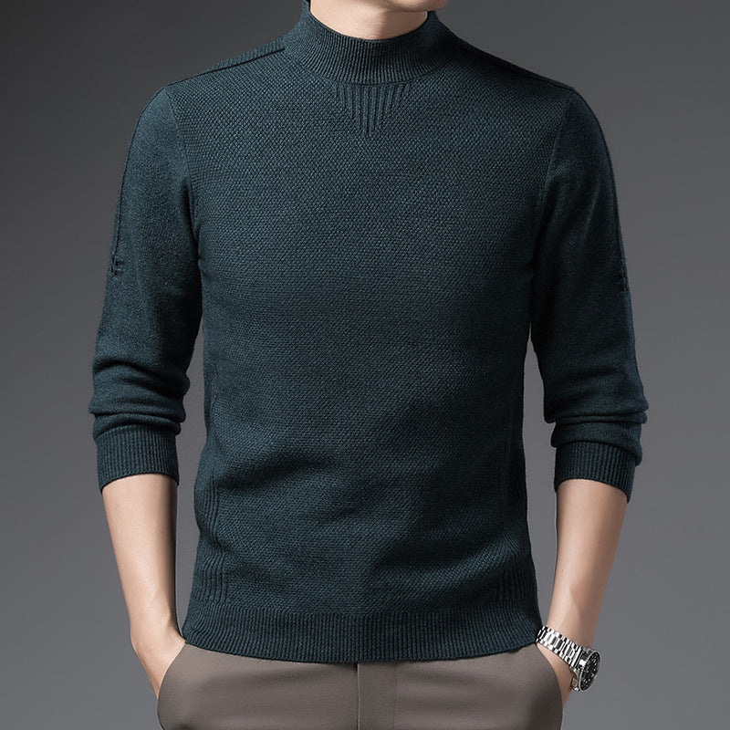 Herren Pullover Hochkragen Elegante Mode - BerlinGlamour