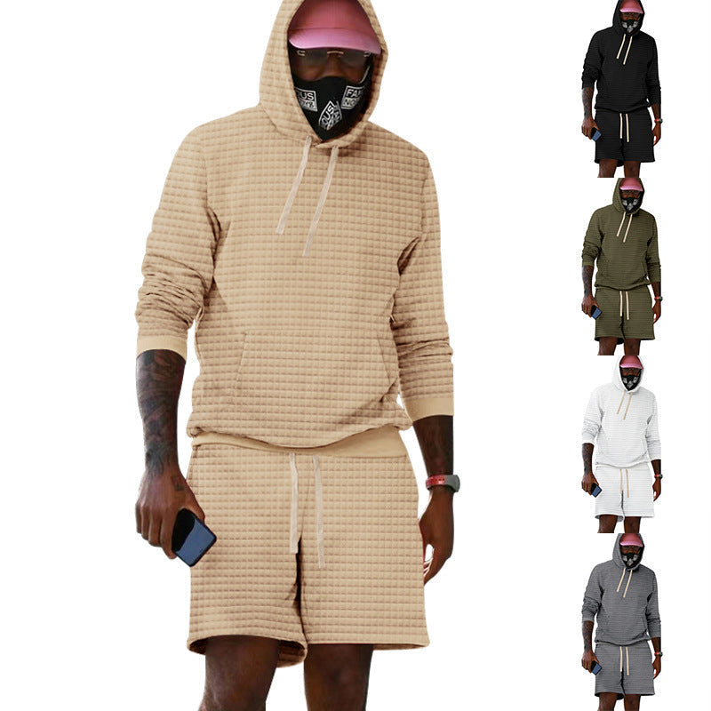 Herren Sport Set Hoodie Shorts bequem lässig