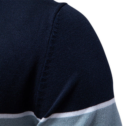 Herren Polo-Shirt Piqué-Textur Farbblock-Design Modern