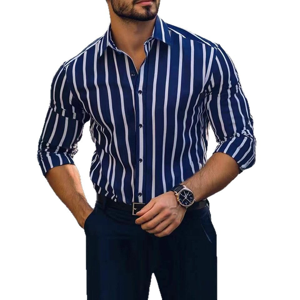 Herren Hemd Slim Fit Streifen Modisch Berlin