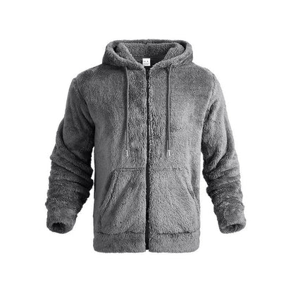 Herren Fleece Hoodie Kuschelig mit Seitentaschen Praktisch