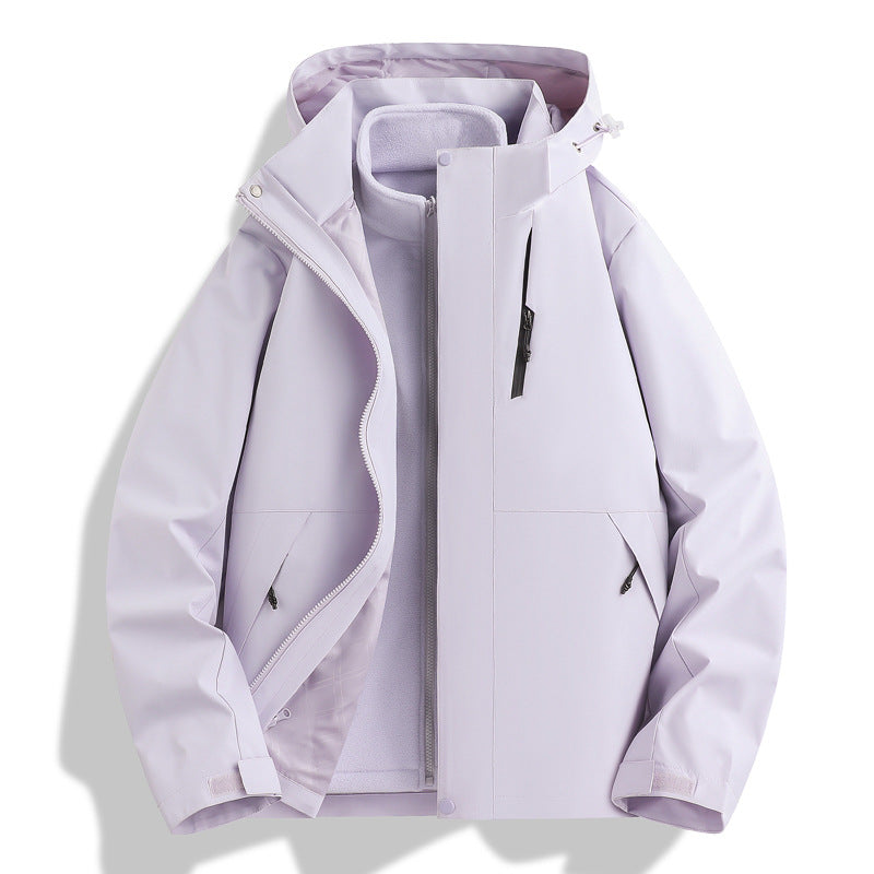 Herren Outdoorjacke Wetterfest Isoliert Verstellbar