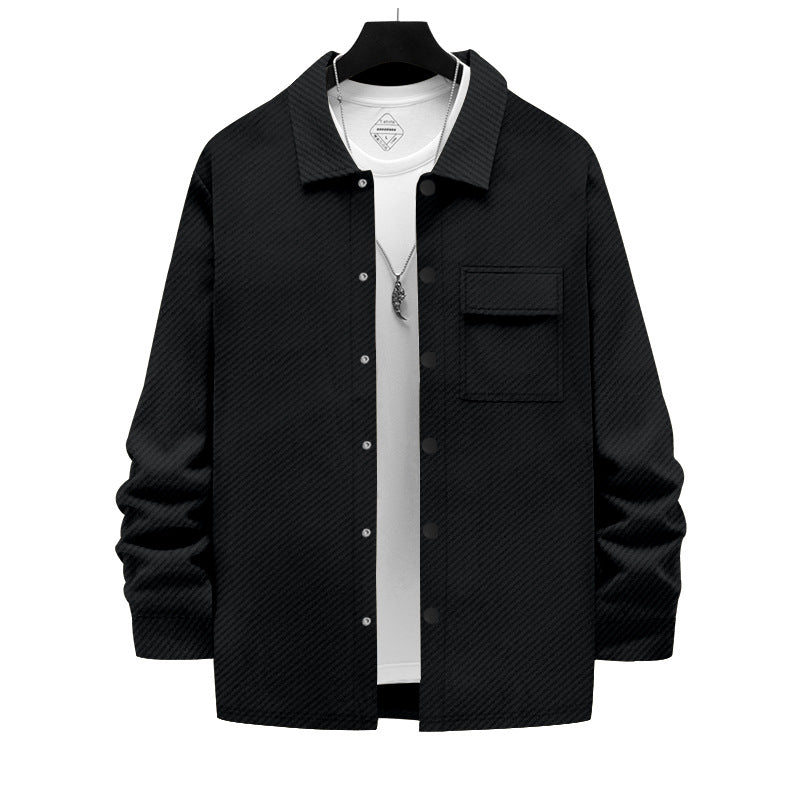 Herren Jacke Hemd Lässig Modern Casual