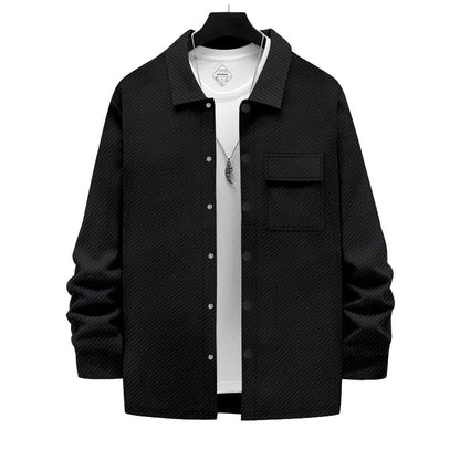 Herren Jacke Hemd Lässig Modern Casual