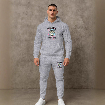 Herren Jogginganzug Grafikdruck Berlin Streetwear
