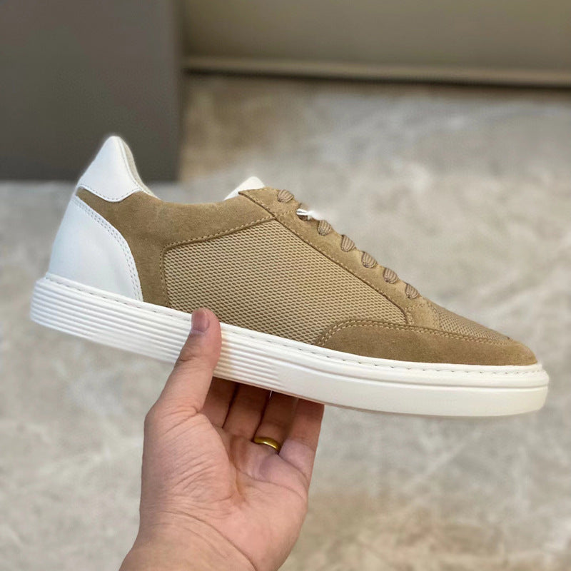 Damen Sneaker Sportlich Atmungsaktiv Mesh Wildleder