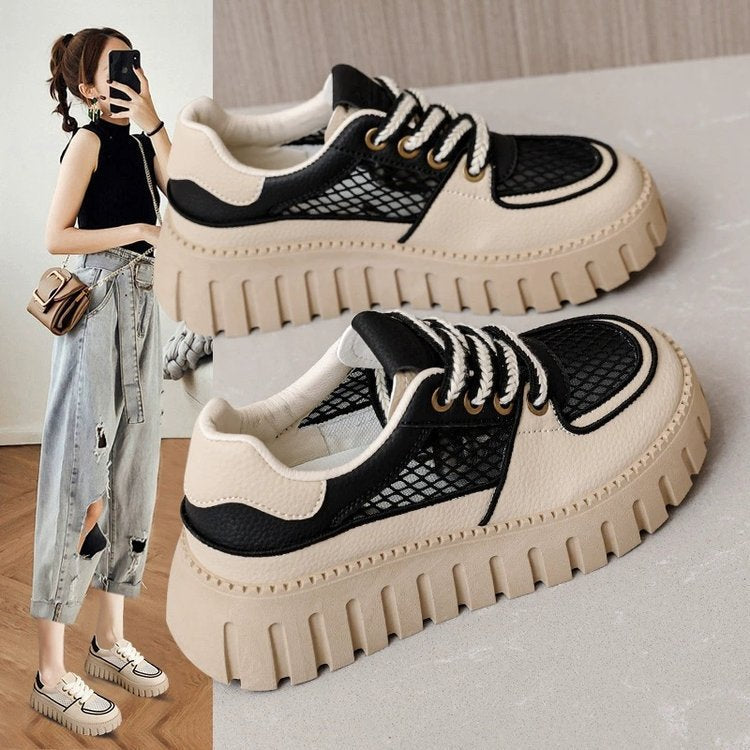 Damen Sneaker Sportlich Luftdurchlässig Dicksohle - BerlinGlamour