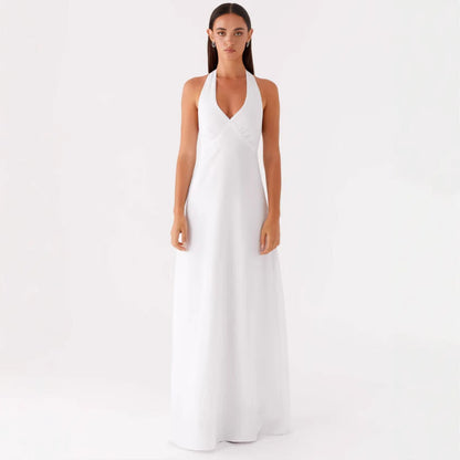 Damenkleid Elegantes Wickelkleid V-Ausschnitt Slim Fit