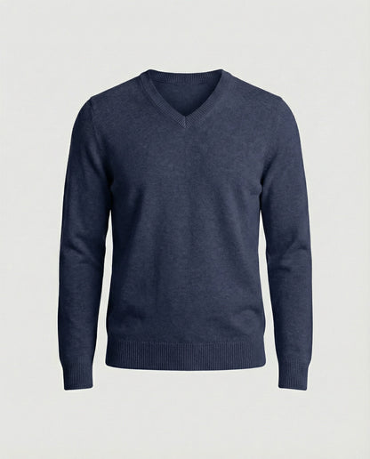 V-Ausschnitt Pullover Damen Baumwoll Weich