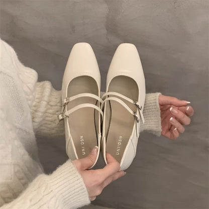 Damen Pumps mit Riemen Stilvoll High Heel Schuhe