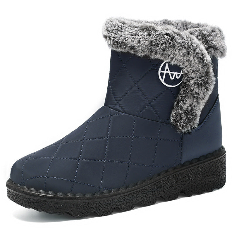 Damen Winterstiefel Thermo mit weichem Fellkragen Warm