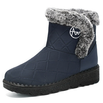 Damen Winterstiefel Thermo mit weichem Fellkragen Warm