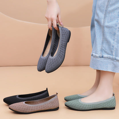 Damen Flats atmungsaktiv Flexibles Fußbett