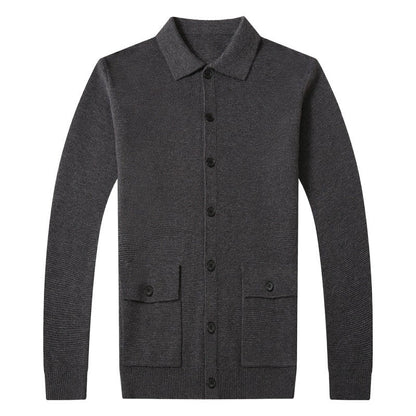 Herren Strickjacke Mit Knopfverschluss Praktisch