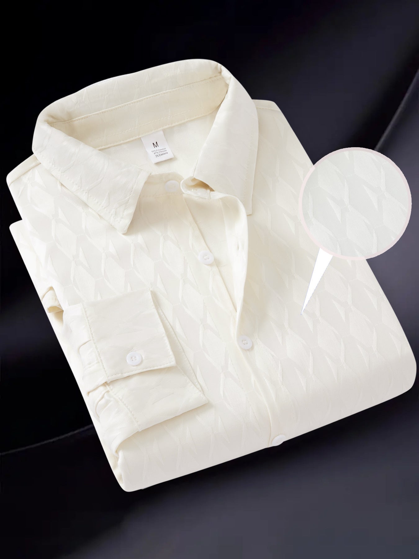 Herren Hemd Modern mit Struktur Muster Hochwertig Elegant