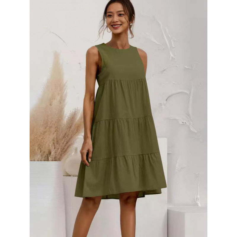 BerlinGlamour Ärmelloses Wickelkleid mit Panel-Design