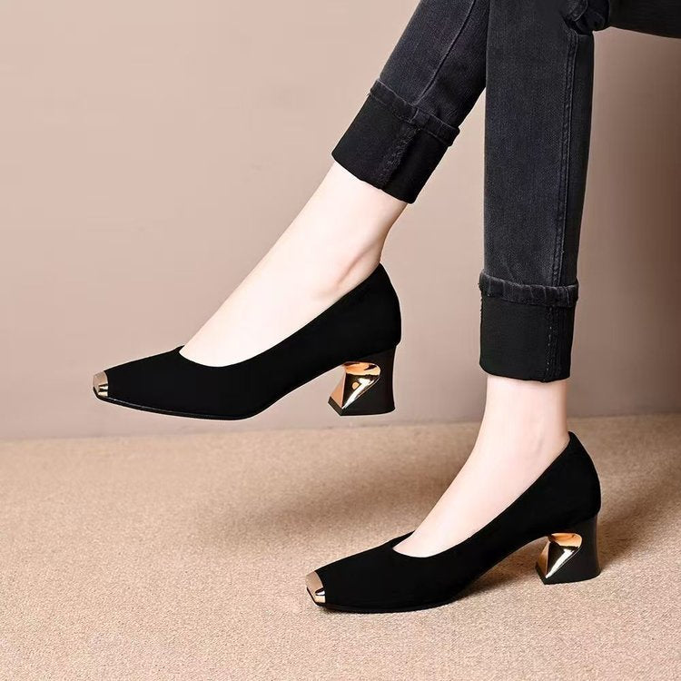 Damen Pumps Hochhackig Elegant mit Metall Detail