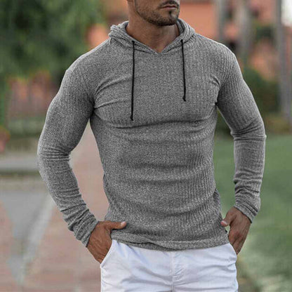 Herren Hoodie Großzügig Oversized Rippstruktur - BerlinGlamour
