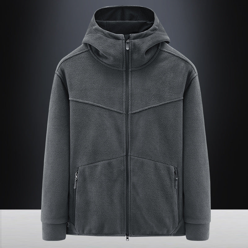 Herren Fleecejacke Warm mit Reißverschlusstaschen Sportlich